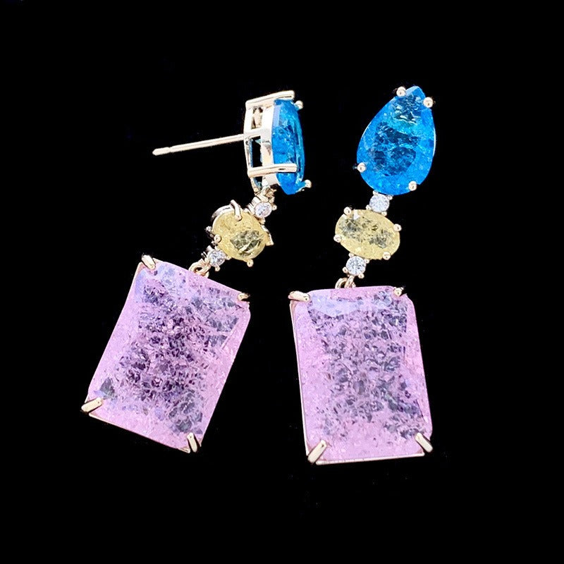 Rhinestones Tassel Earrings