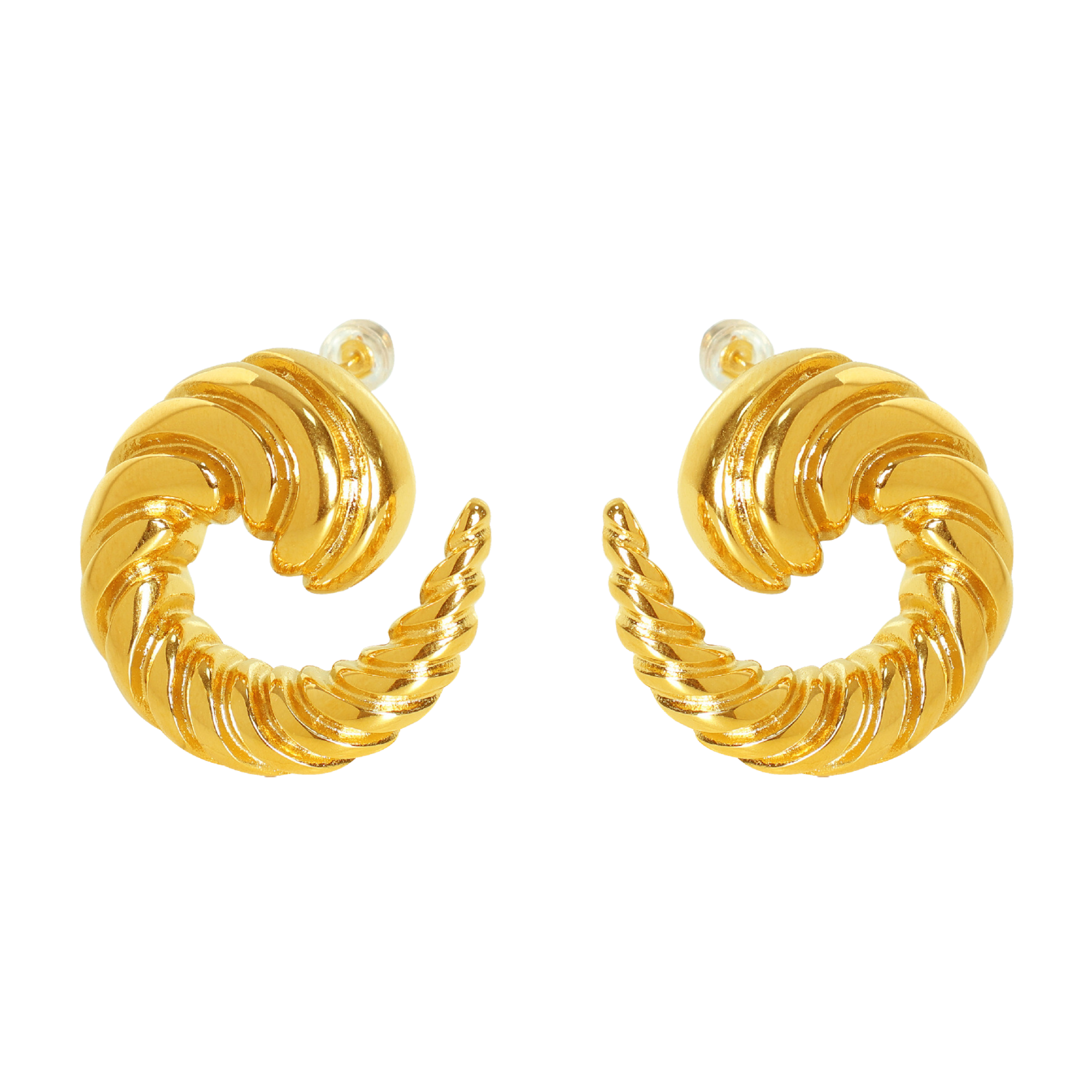 Spiral Titanium Steel Stud Earrings