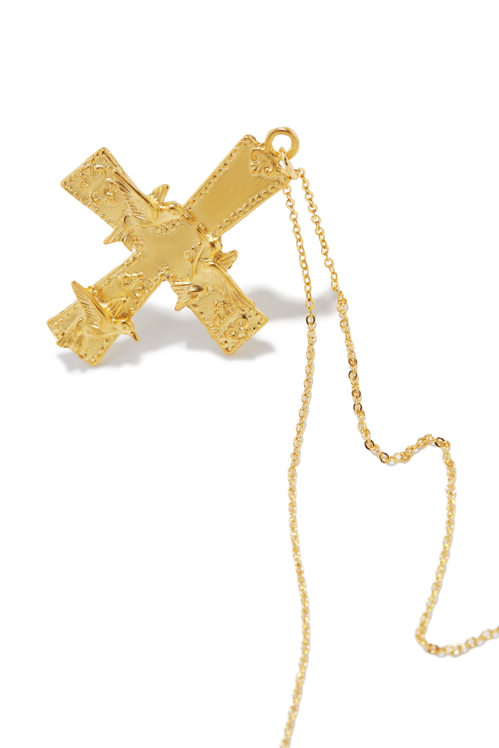 Hannah 18k Gold Plated Cross Necklace - Gold